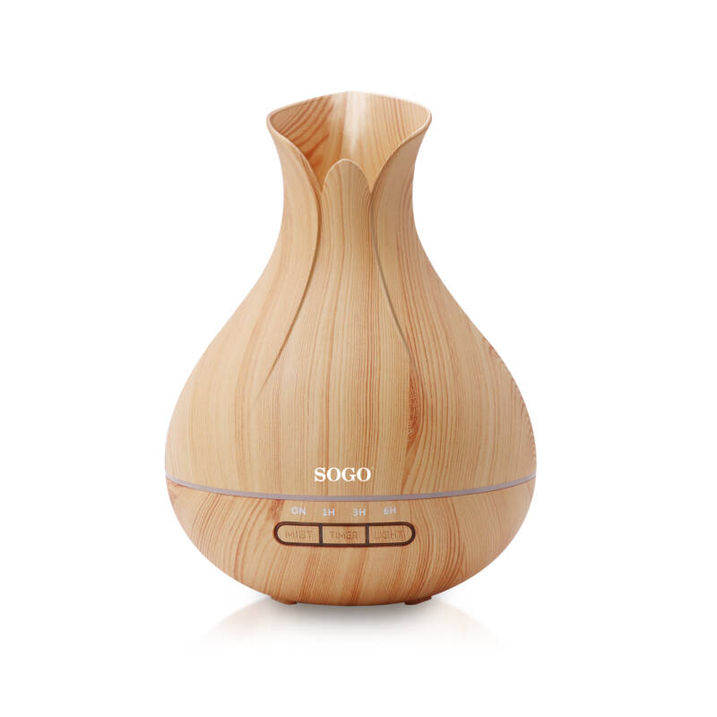 SOGO HUMIDIFICADOR DIFUSOR DE AROMA-COLOR MADERA