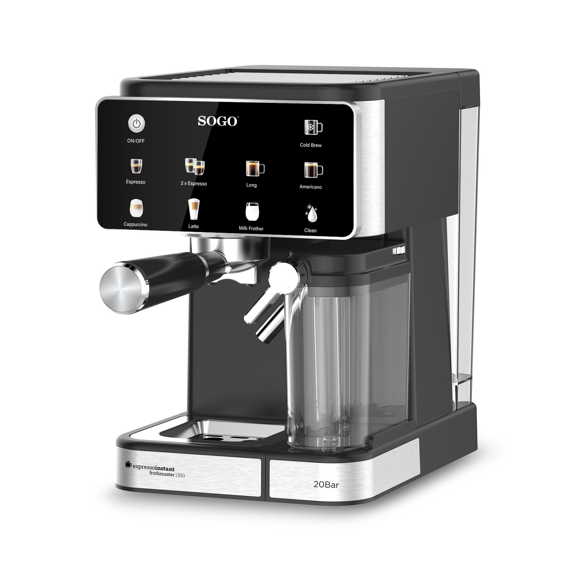 Cafetera Espresso Con Espumador de Leche "ESPRESSOINSTANT FROTHMASTER 1350" - Imagen 5