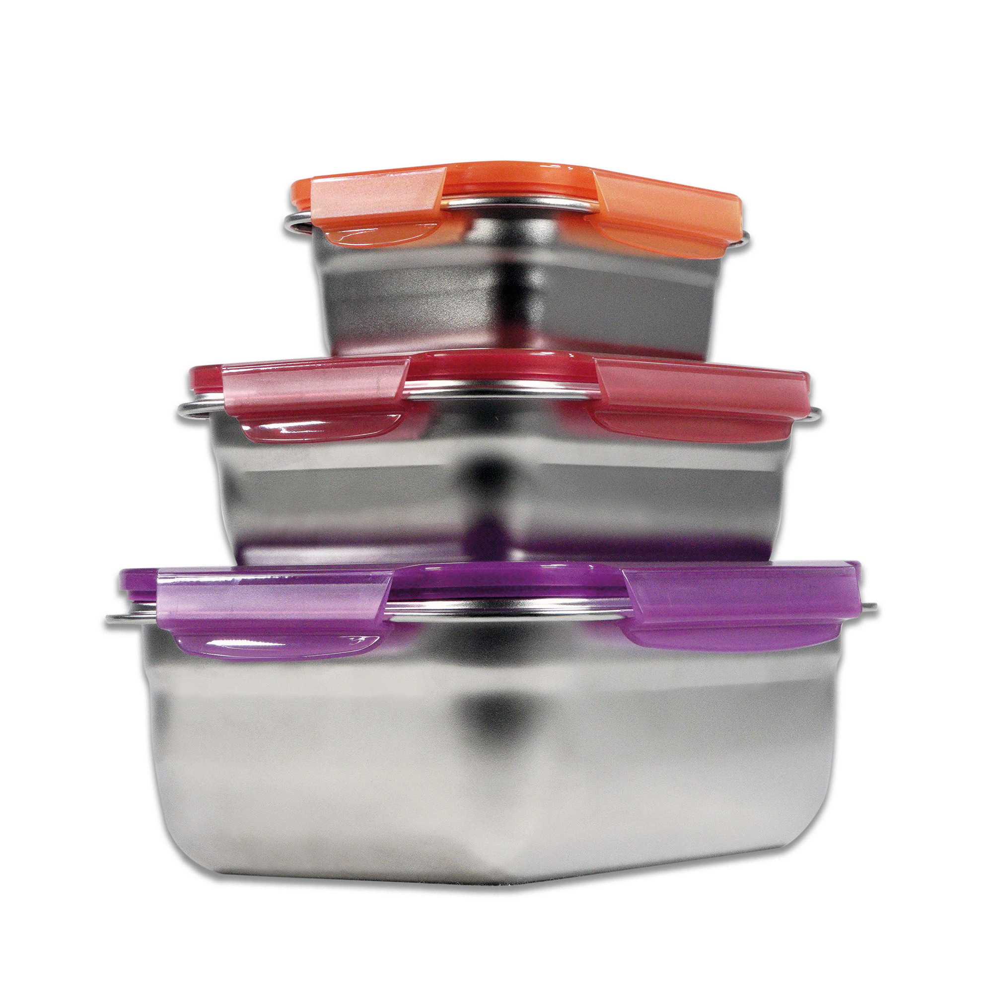SOGO FIAMBRERA DE ACERO INOX CON TAPA PLASTICO APTA MICROONDAS S/3