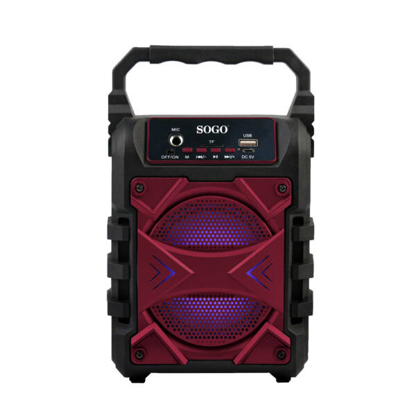 SOGO SPEAKER PORT. BLUETOOTH RED