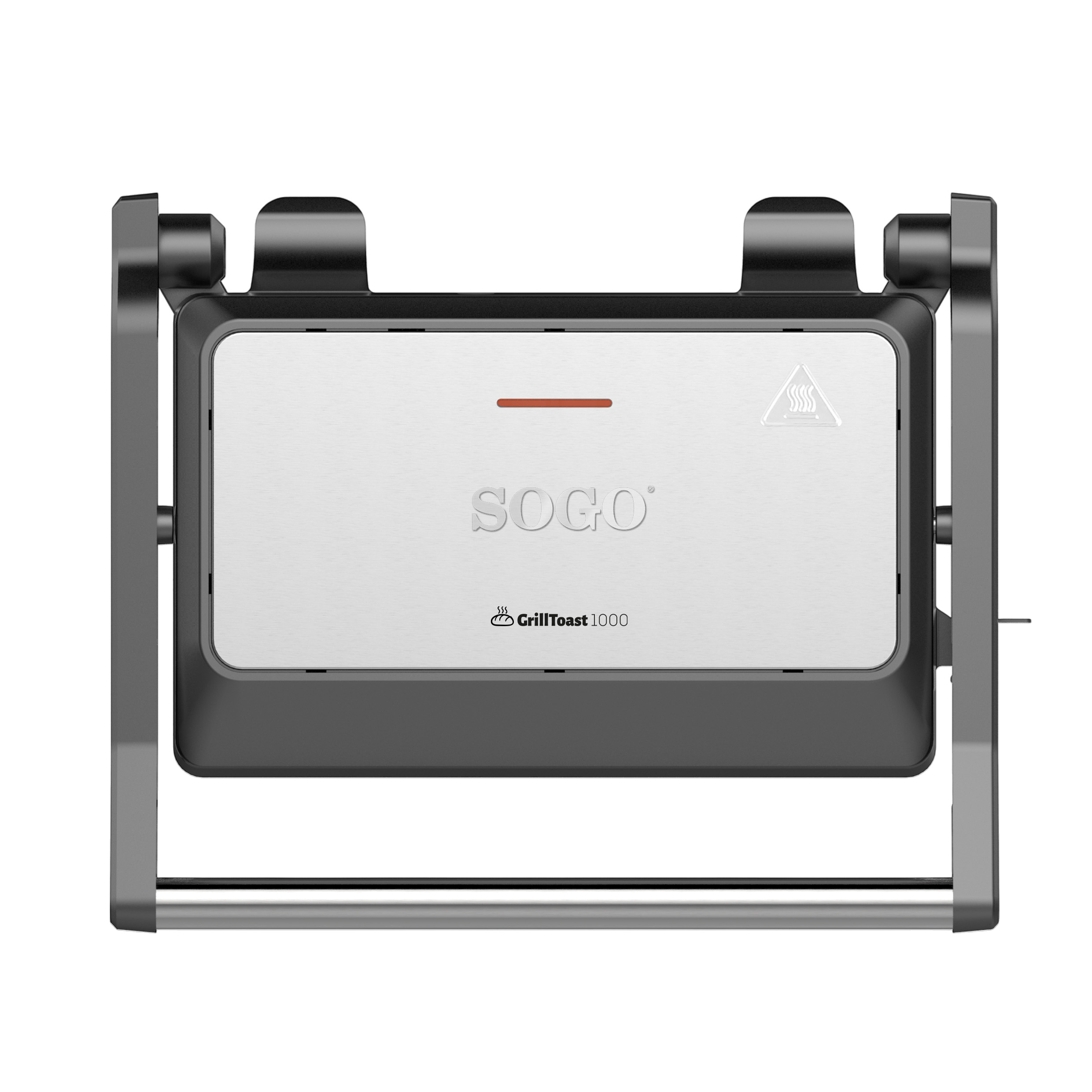 PLANCHA GRILL & SANDWICHERA PANINI PRESS - 2 REBANADAS - PLACA GRILL-180º APERTURA -1000W - Imagen 3