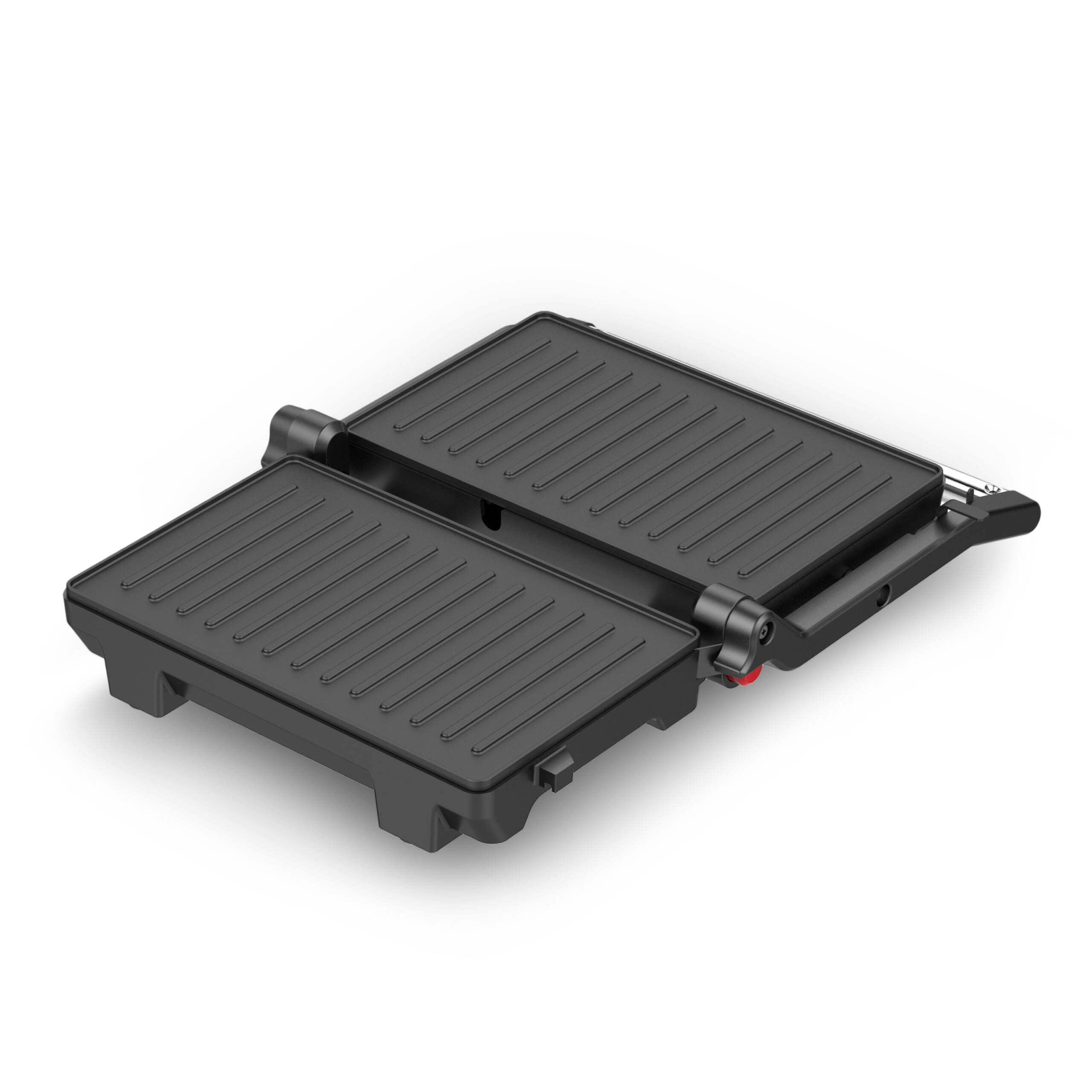 PLANCHA GRILL & SANDWICHERA PANINI PRESS - 2 REBANADAS - PLACA GRILL-180º APERTURA -1000W - Imagen 6