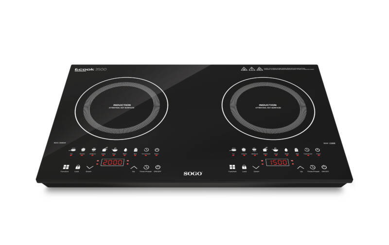 ECOOK 3500 HIGH-POWER DIGITAL DOUBLE HOB INDUCTION COOKER