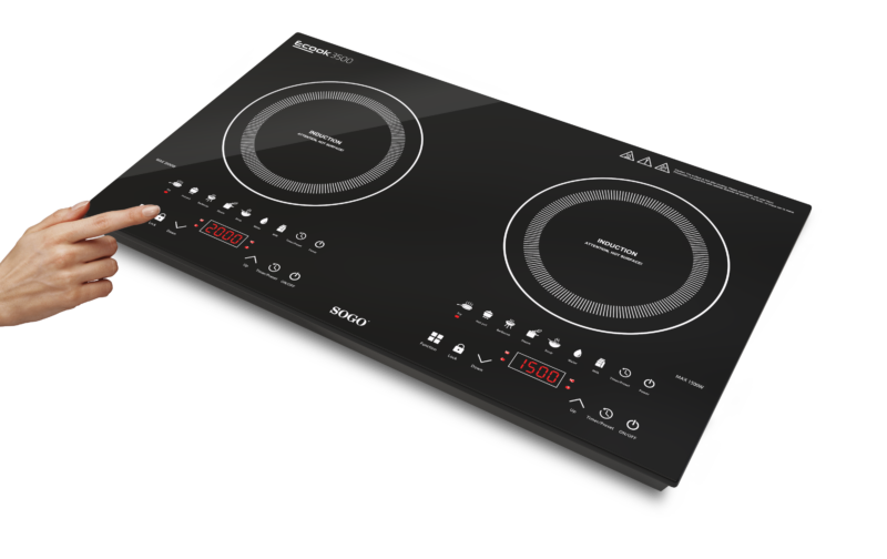 ECOOK 3500 HIGH-POWER DIGITAL DOUBLE HOB INDUCTION COOKER