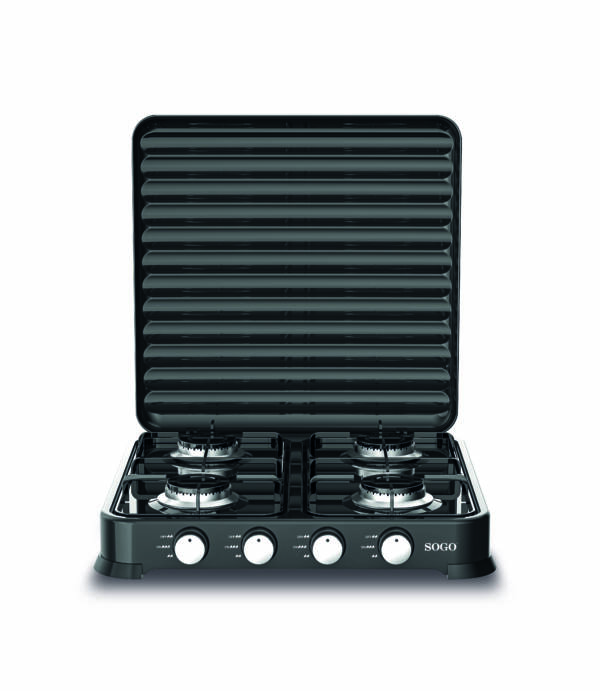 GAS STOVE 4 BURNERS BLACK