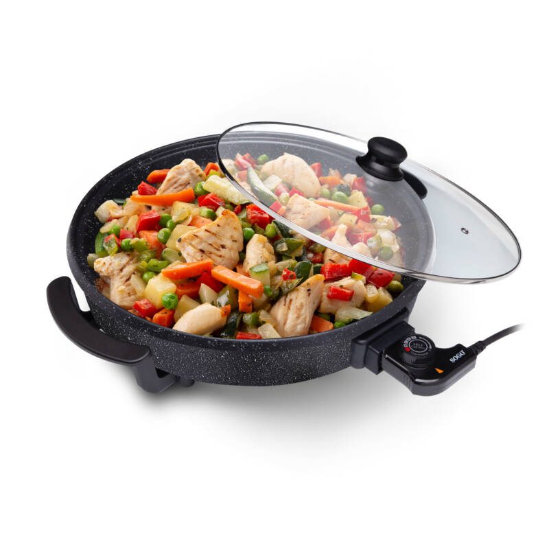 42 CM ELECTRIC MULTI-PAN WITH GLASS LID