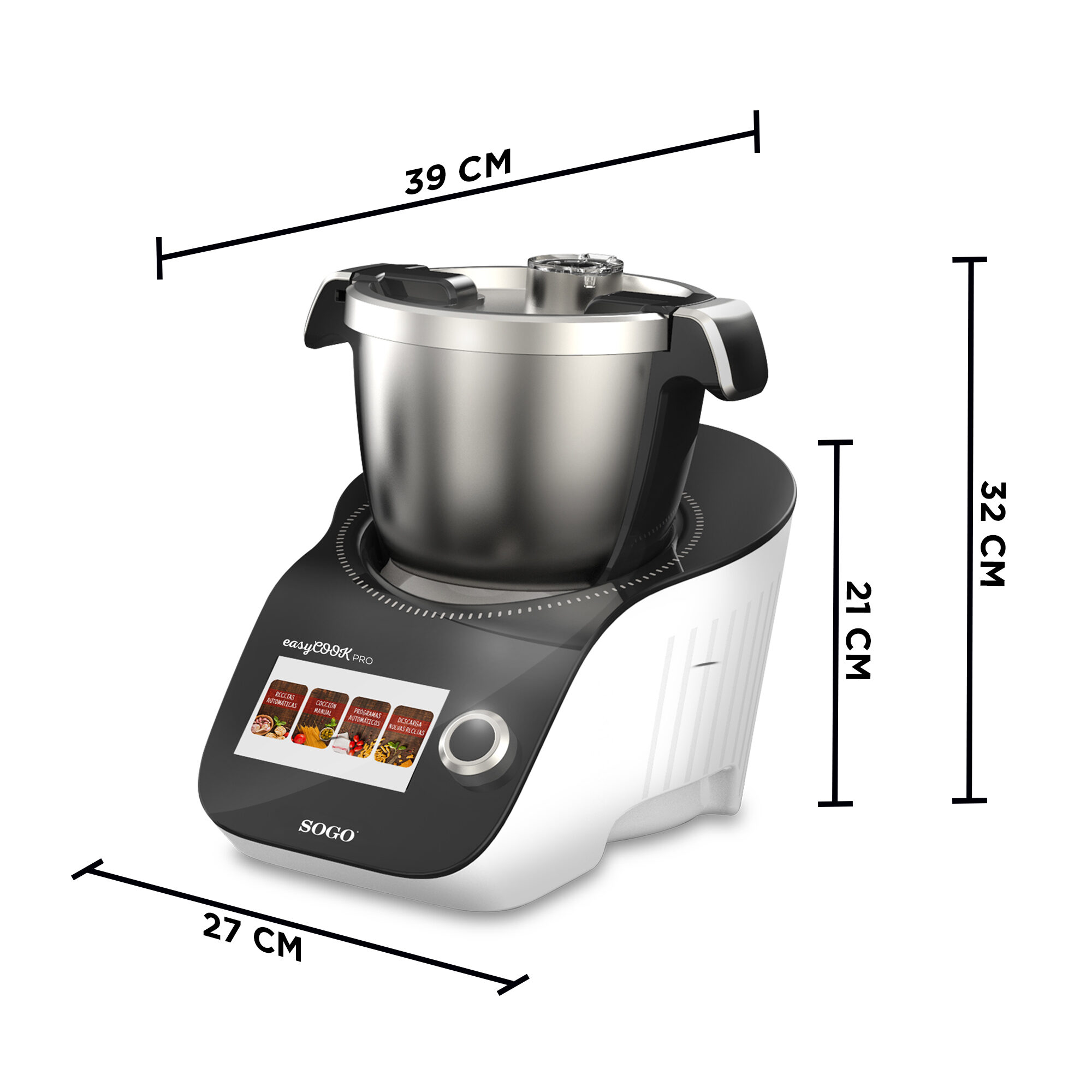 SOGO ROBOT KITCHEN MULTIF EASYCOOK PRO LCD SCREEN WIFI - 1000W - SOGO