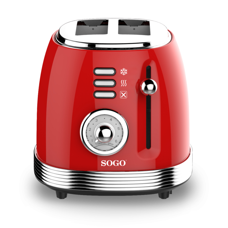 SOGO TOSTAD-2 BOCAS ANCHAS DISEÑO RETRO ROJO-850W