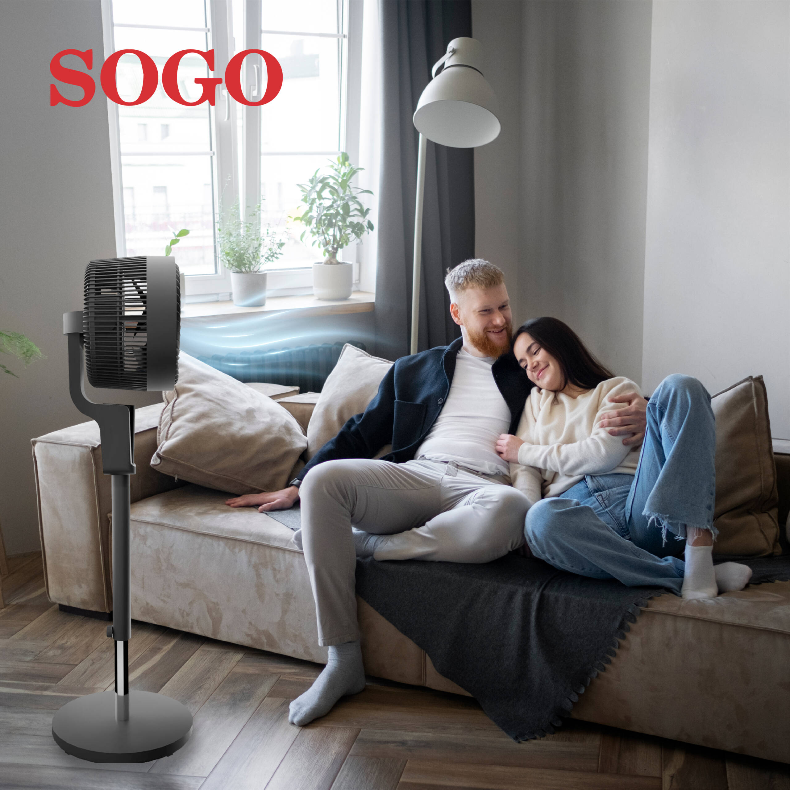 SOGO VENTILADOR 5 ASPAS BASE RDO. CON MANDO 12" (30)CM 60W - Imagen 14
